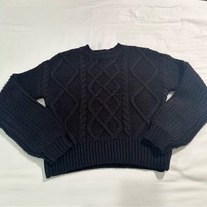 *New*black Cable Knit Sweater size small
